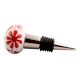 Red Leaf Floral Ceramic Wine Stopper